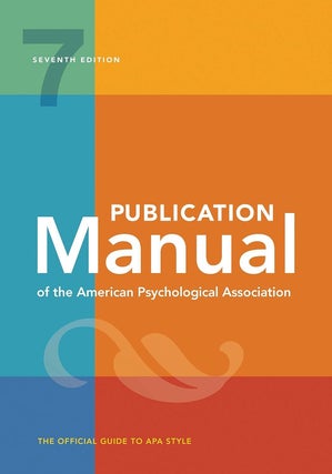 Item #5573 Publication Manual of the American Psychological Association. American Psychological...