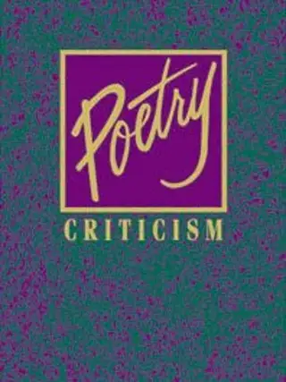 Poetry Criticism (Poetry Criticism, Volume 6. Lawrence J. Trudeau.