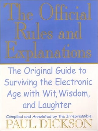 Item #6400 The Official Rules and Explanations The Original Guide to Surviving the Electronic Age...