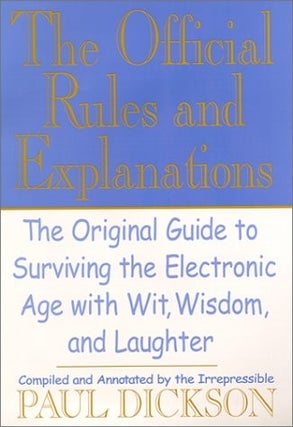 Item #6400 The Official Rules and Explanations The Original Guide to Surviving the Electronic Age...