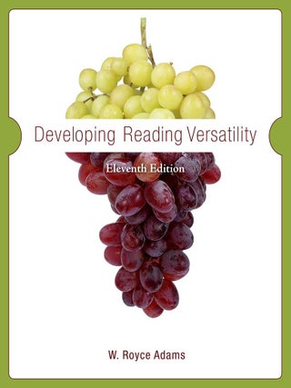 Item #6521 Developing Reading Versatility. W. Royce Adams