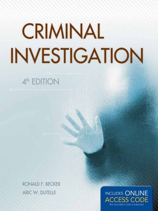 Criminal Investigation, Fourth Edition