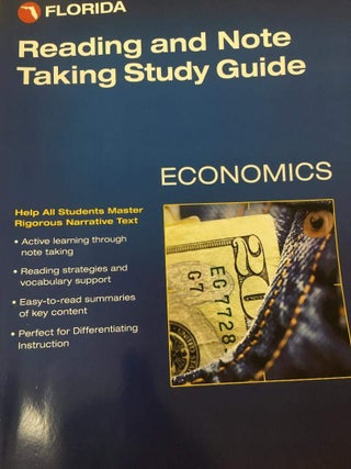 Florida Reading and NoteTaking Study Guide Economics
